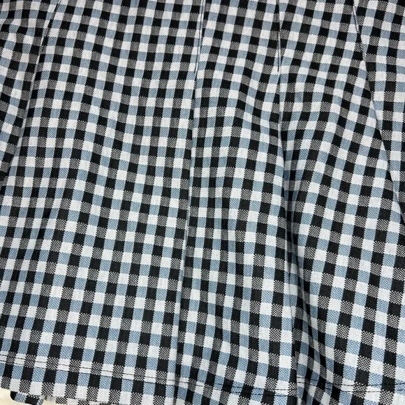 NWT Free People | Honey Blue Multi Gingham Pleated Skater Mini Skirt 10 - Picture 14 of 16